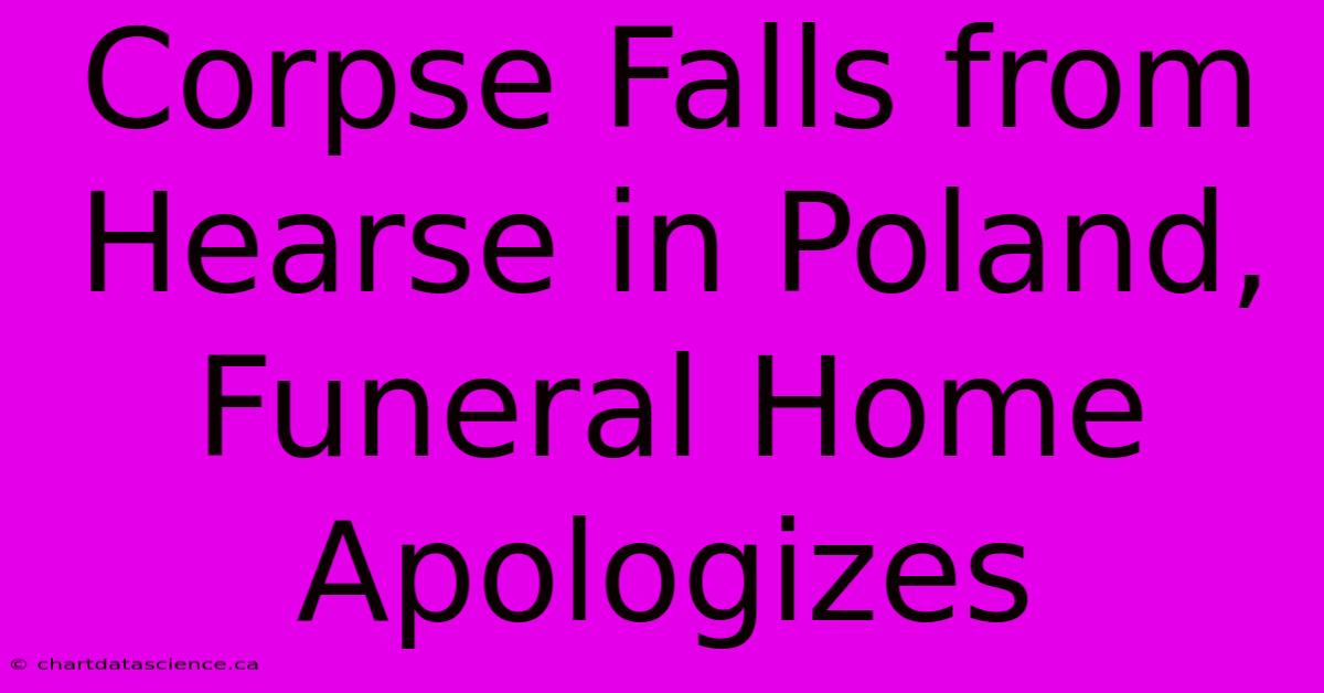 Corpse Falls From Hearse In Poland, Funeral Home Apologizes