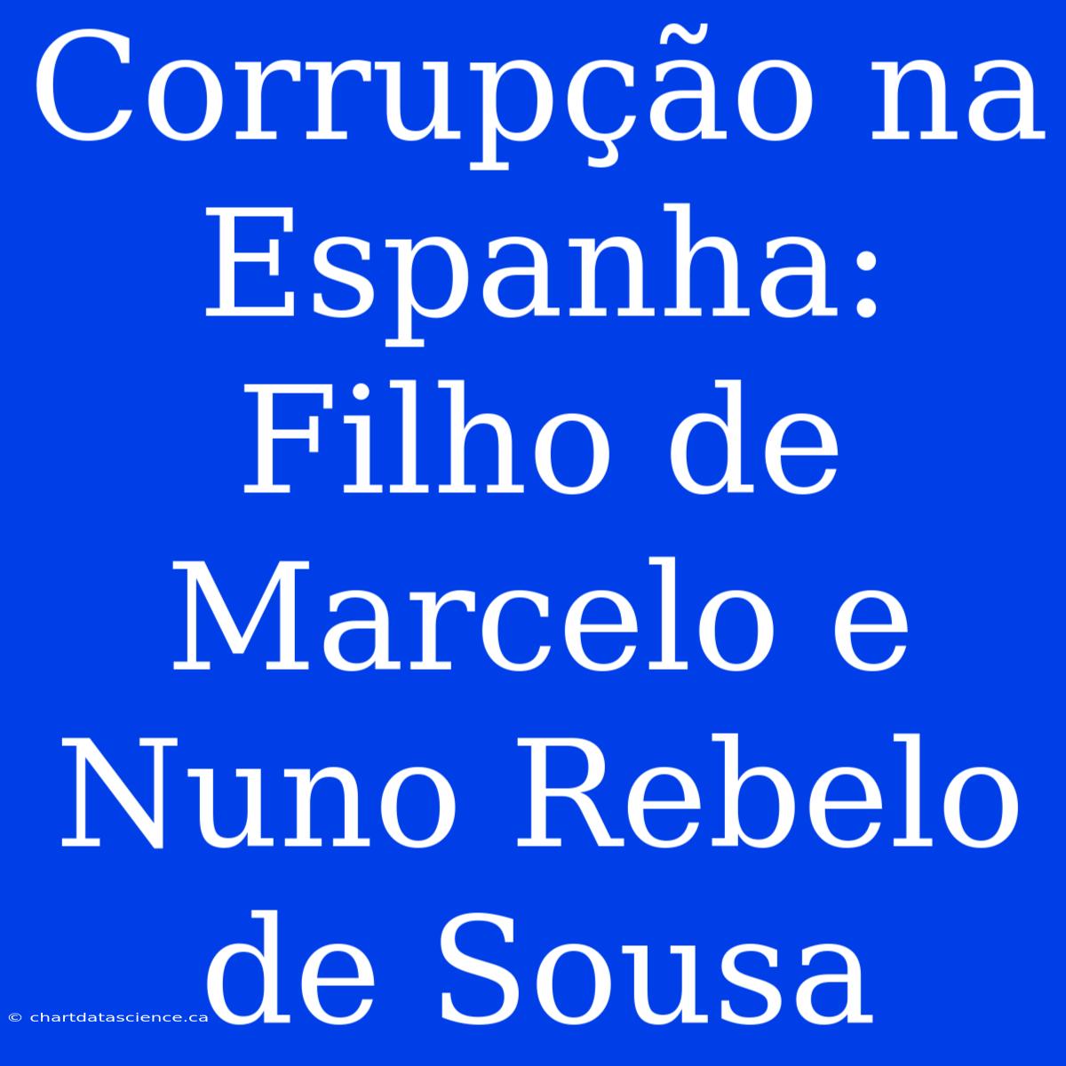 Corrupção Na Espanha: Filho De Marcelo E Nuno Rebelo De Sousa