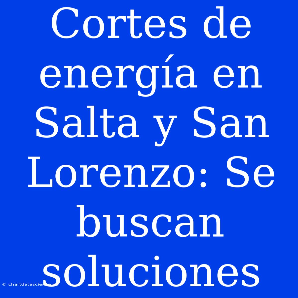 Cortes De Energía En Salta Y San Lorenzo: Se Buscan Soluciones