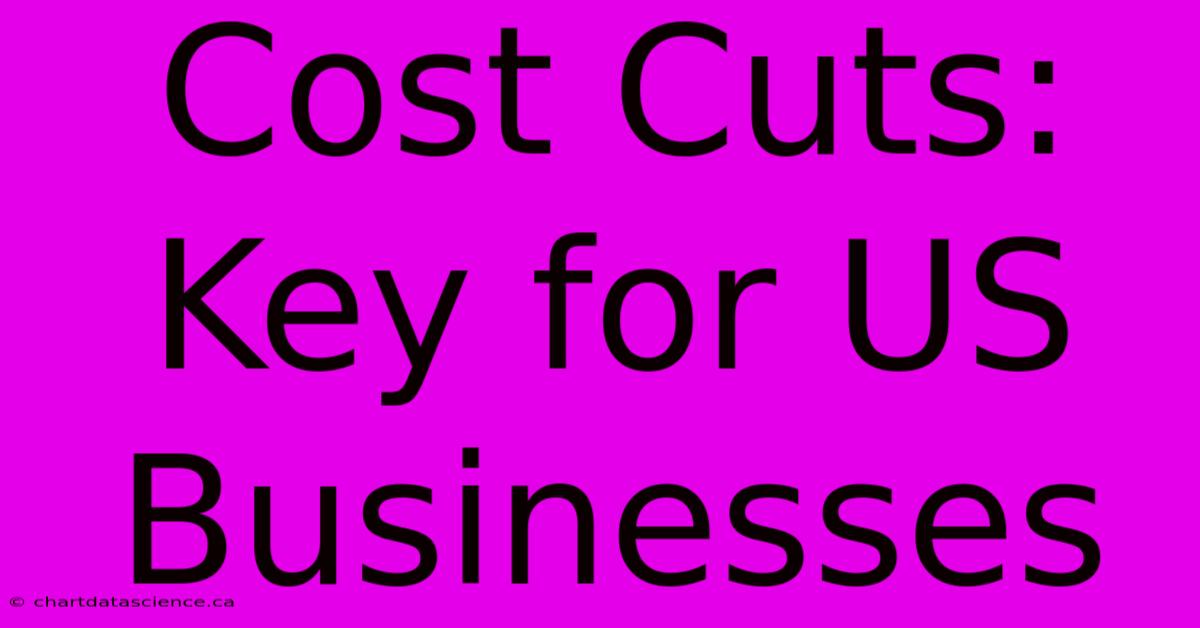 Cost Cuts: Key For US Businesses