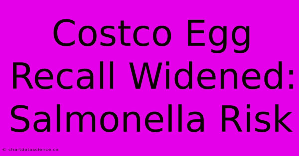 Costco Egg Recall Widened: Salmonella Risk