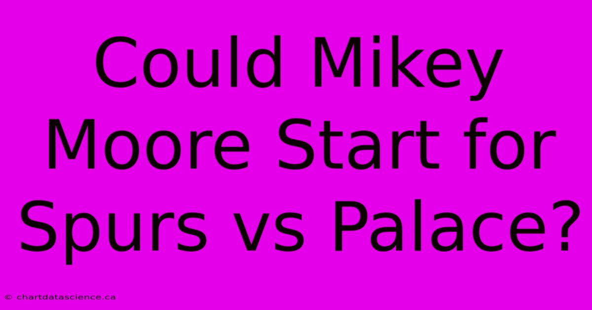 Could Mikey Moore Start For Spurs Vs Palace?