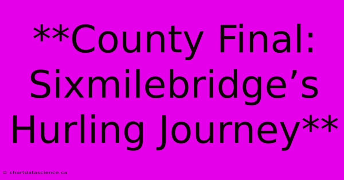 **County Final: Sixmilebridge’s Hurling Journey**