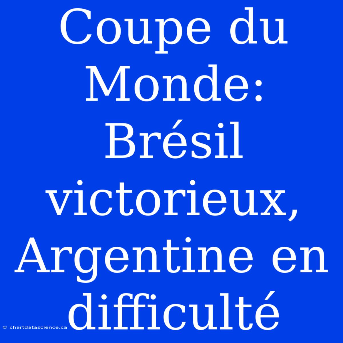 Coupe Du Monde: Brésil Victorieux, Argentine En Difficulté