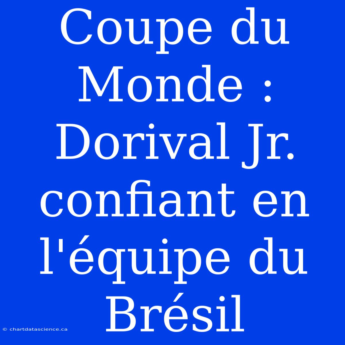 Coupe Du Monde : Dorival Jr. Confiant En L'équipe Du Brésil