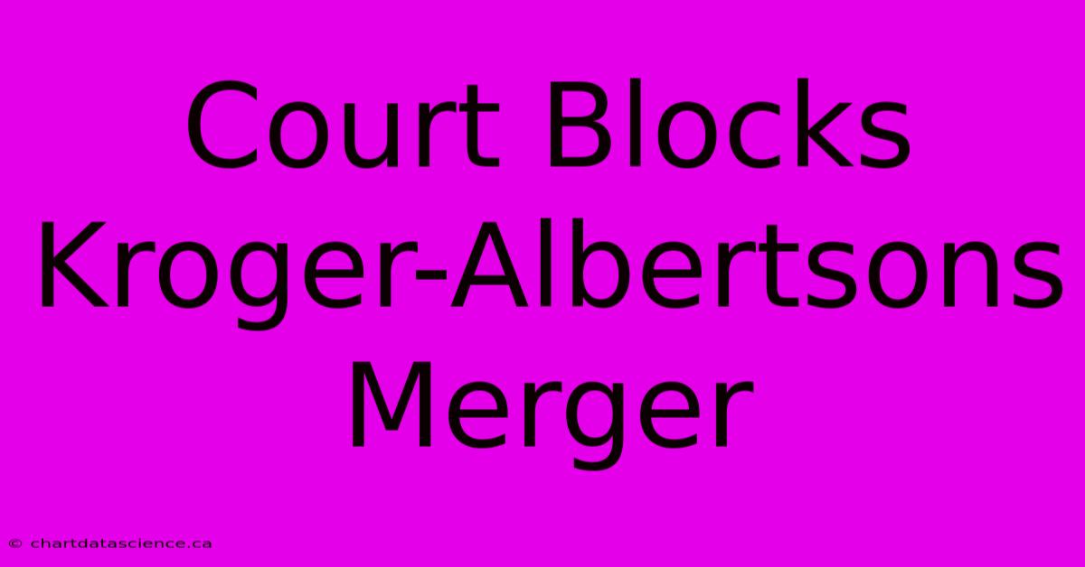 Court Blocks Kroger-Albertsons Merger