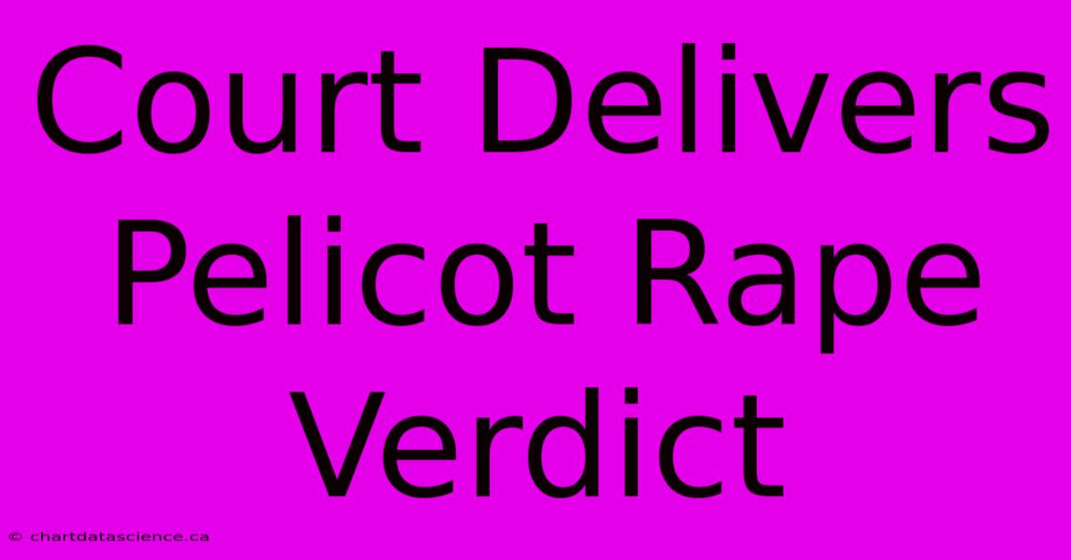 Court Delivers Pelicot Rape Verdict