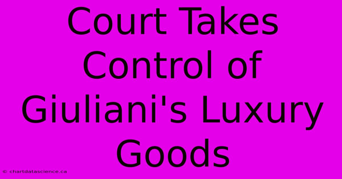 Court Takes Control Of Giuliani's Luxury Goods 