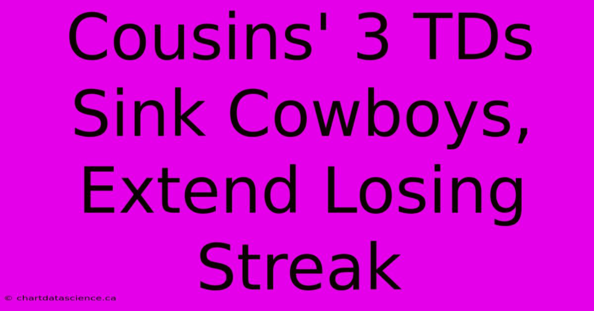 Cousins' 3 TDs Sink Cowboys, Extend Losing Streak