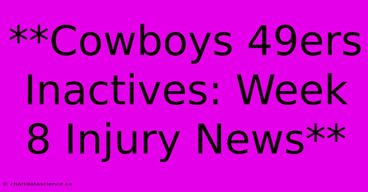 **Cowboys 49ers Inactives: Week 8 Injury News**