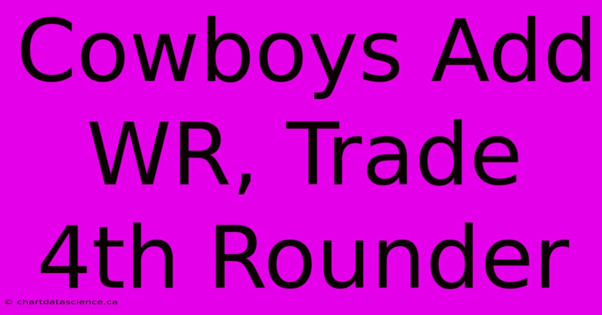 Cowboys Add WR, Trade 4th Rounder 