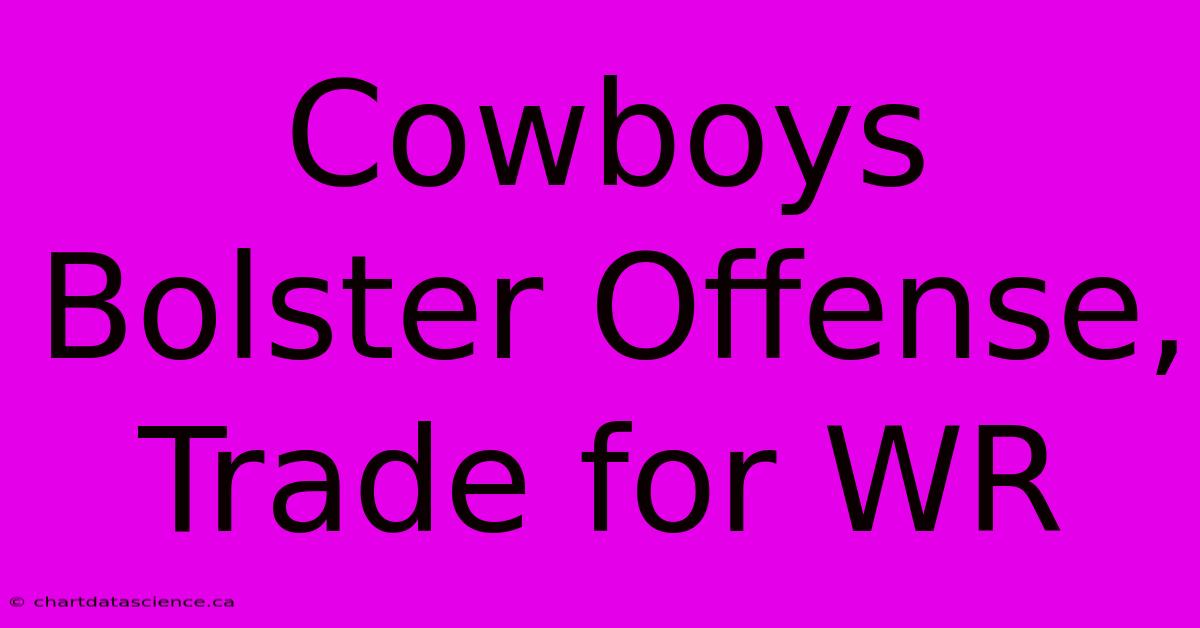 Cowboys Bolster Offense, Trade For WR