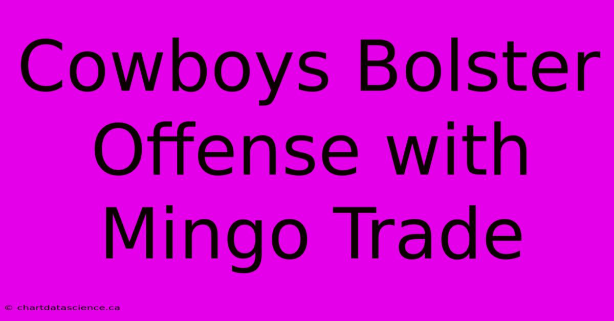 Cowboys Bolster Offense With Mingo Trade