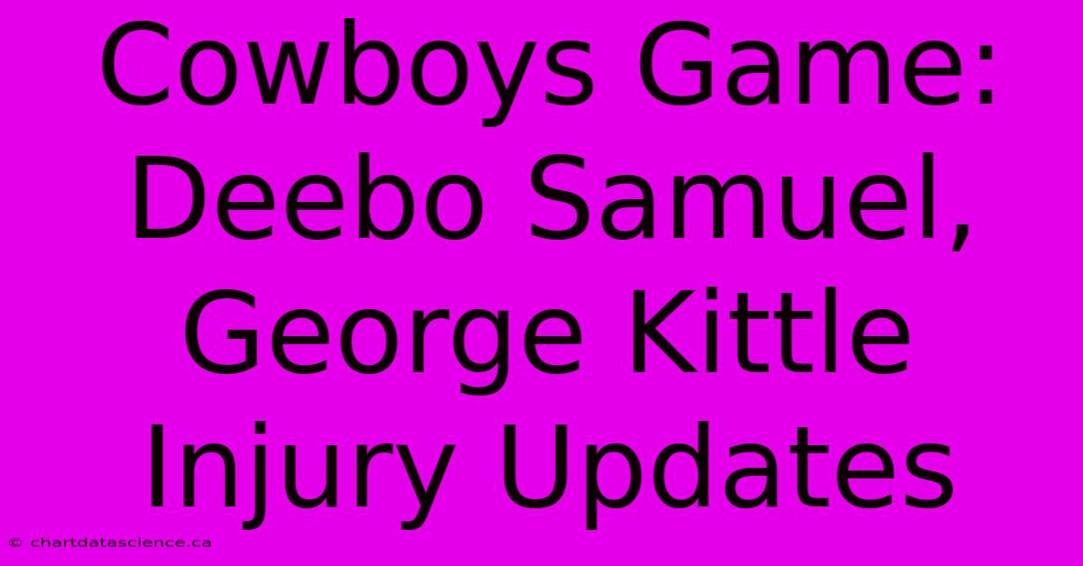 Cowboys Game: Deebo Samuel, George Kittle Injury Updates 