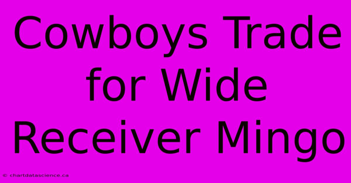 Cowboys Trade For Wide Receiver Mingo