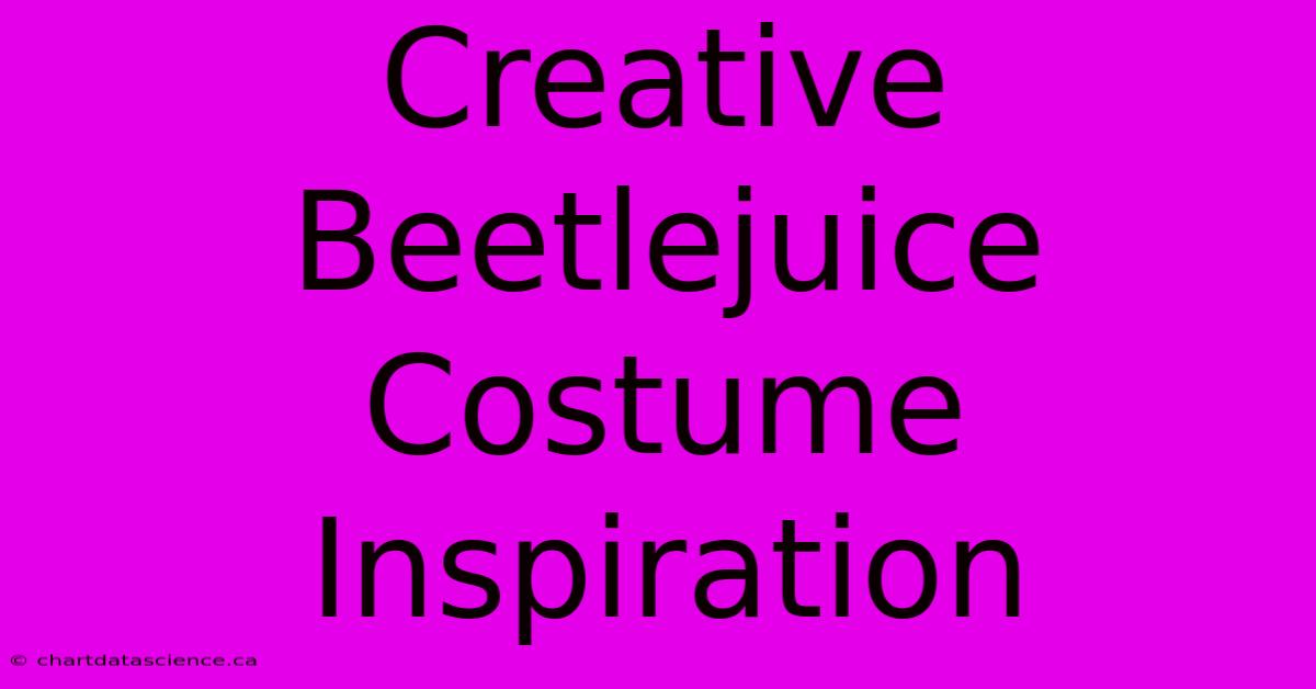 Creative Beetlejuice Costume Inspiration