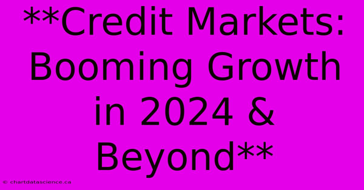 **Credit Markets: Booming Growth In 2024 & Beyond** 