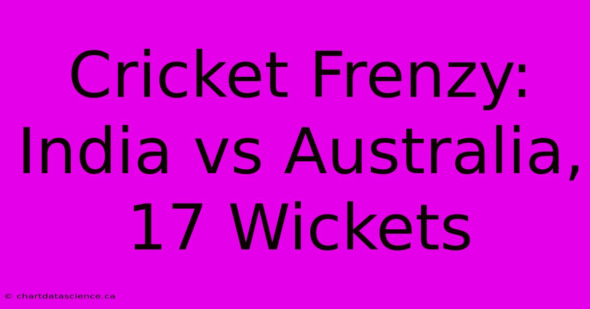 Cricket Frenzy: India Vs Australia, 17 Wickets