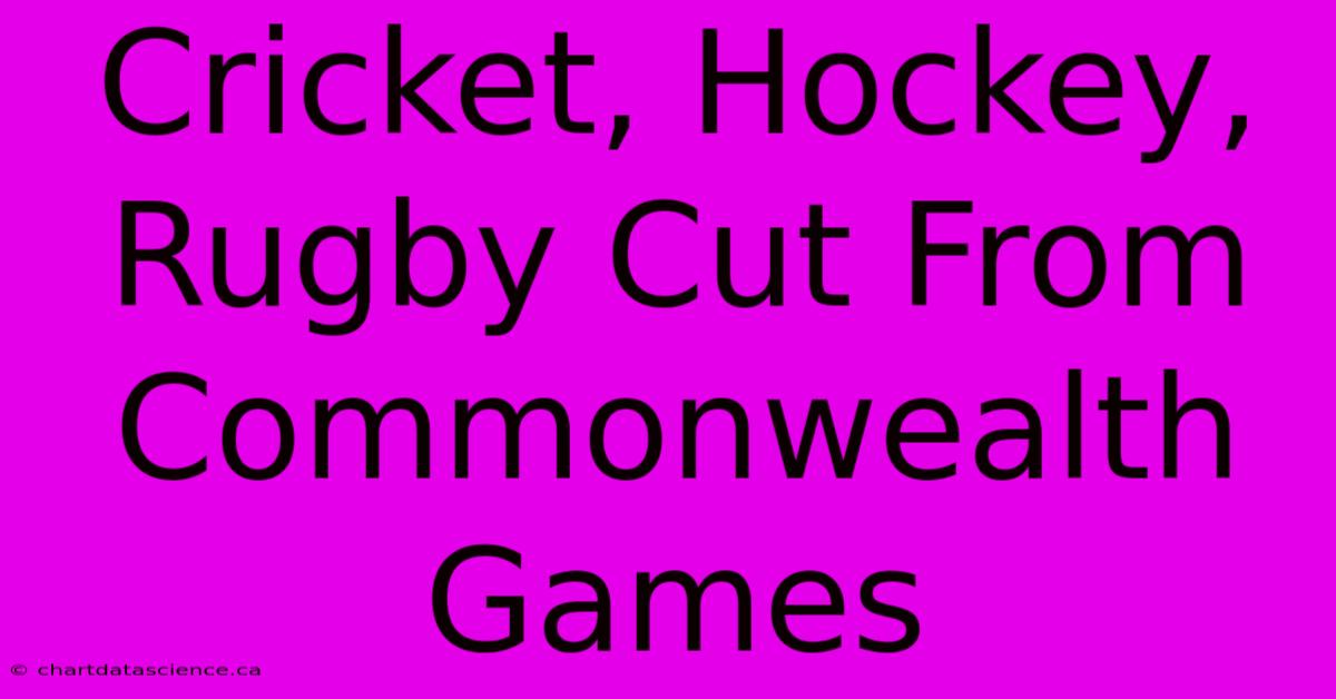 Cricket, Hockey, Rugby Cut From Commonwealth Games