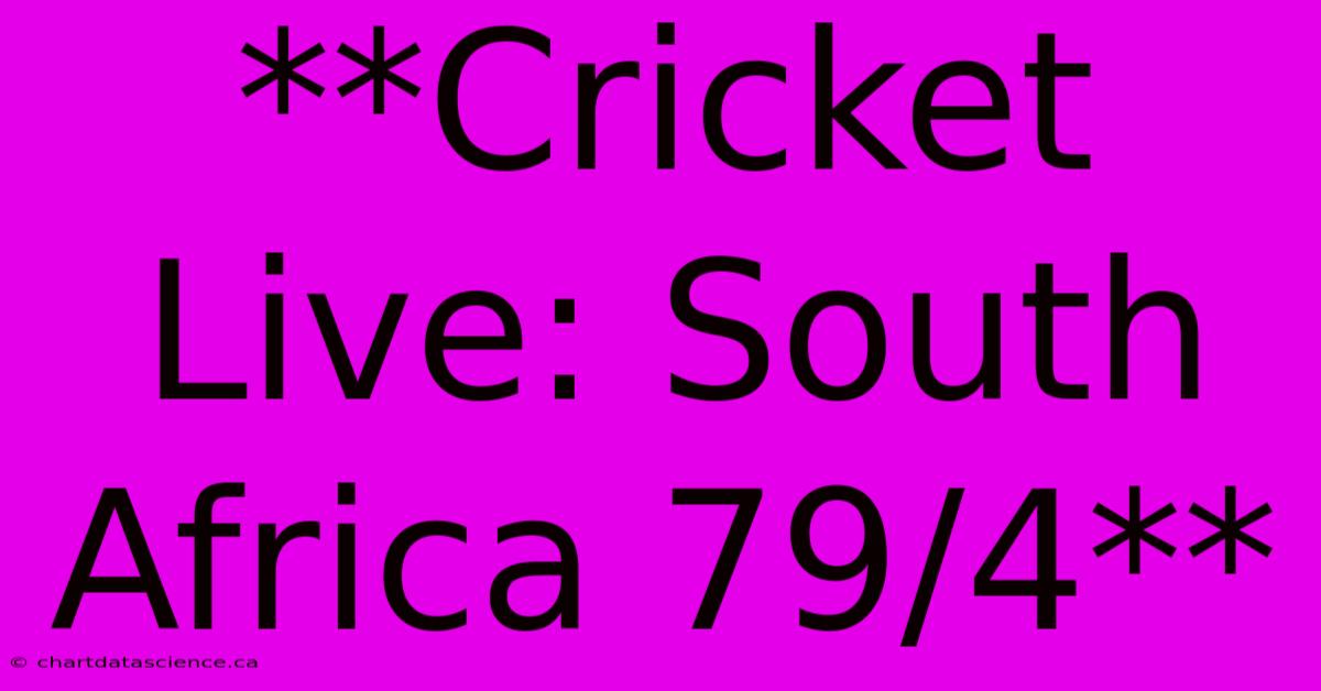 **Cricket Live: South Africa 79/4**