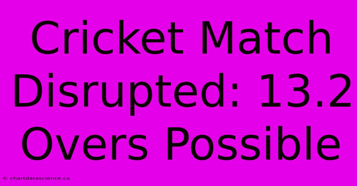 Cricket Match Disrupted: 13.2 Overs Possible