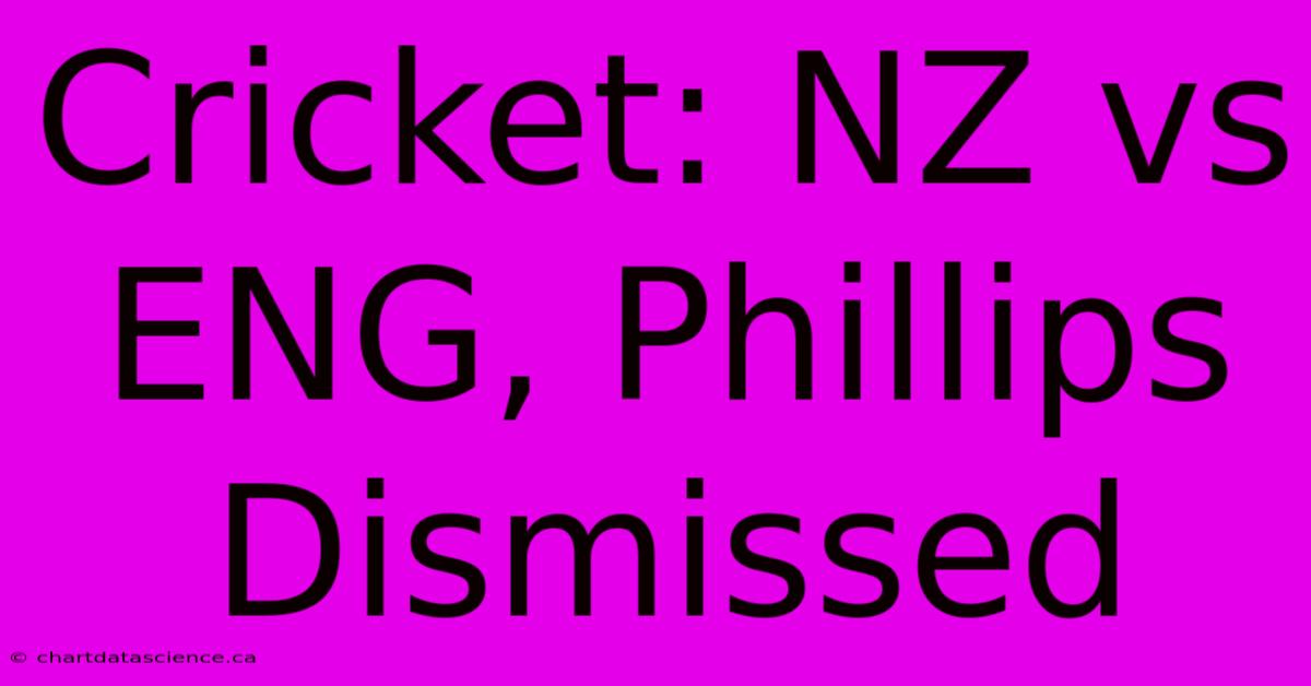 Cricket: NZ Vs ENG, Phillips Dismissed