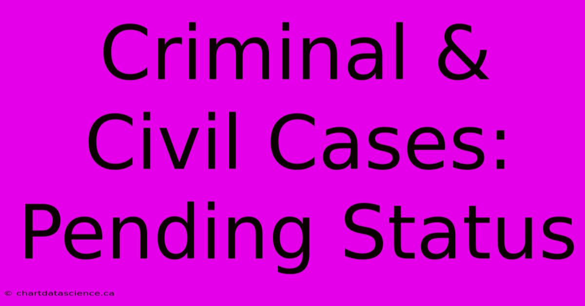 Criminal & Civil Cases: Pending Status