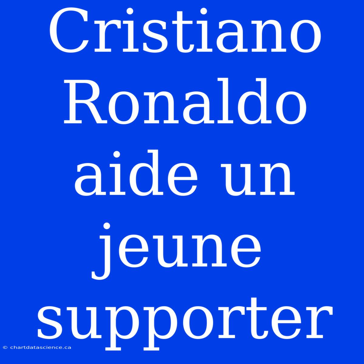 Cristiano Ronaldo Aide Un Jeune Supporter