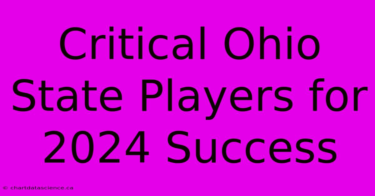 Critical Ohio State Players For 2024 Success