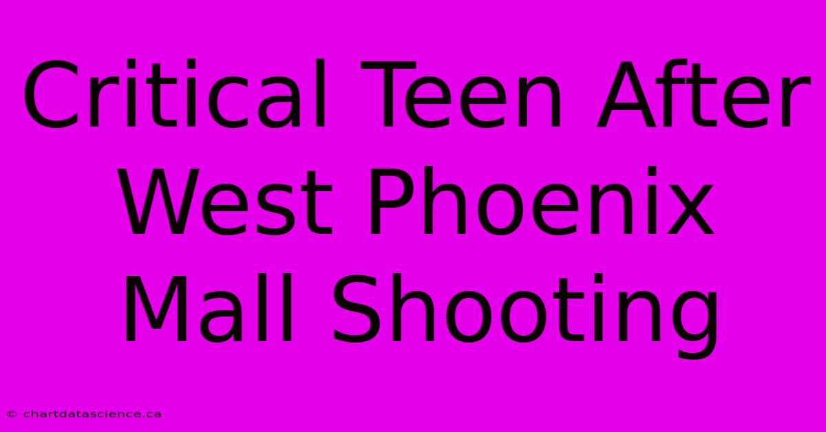 Critical Teen After West Phoenix Mall Shooting