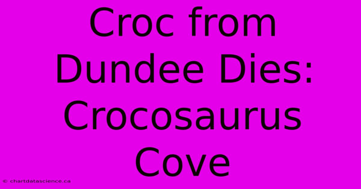 Croc From Dundee Dies: Crocosaurus Cove