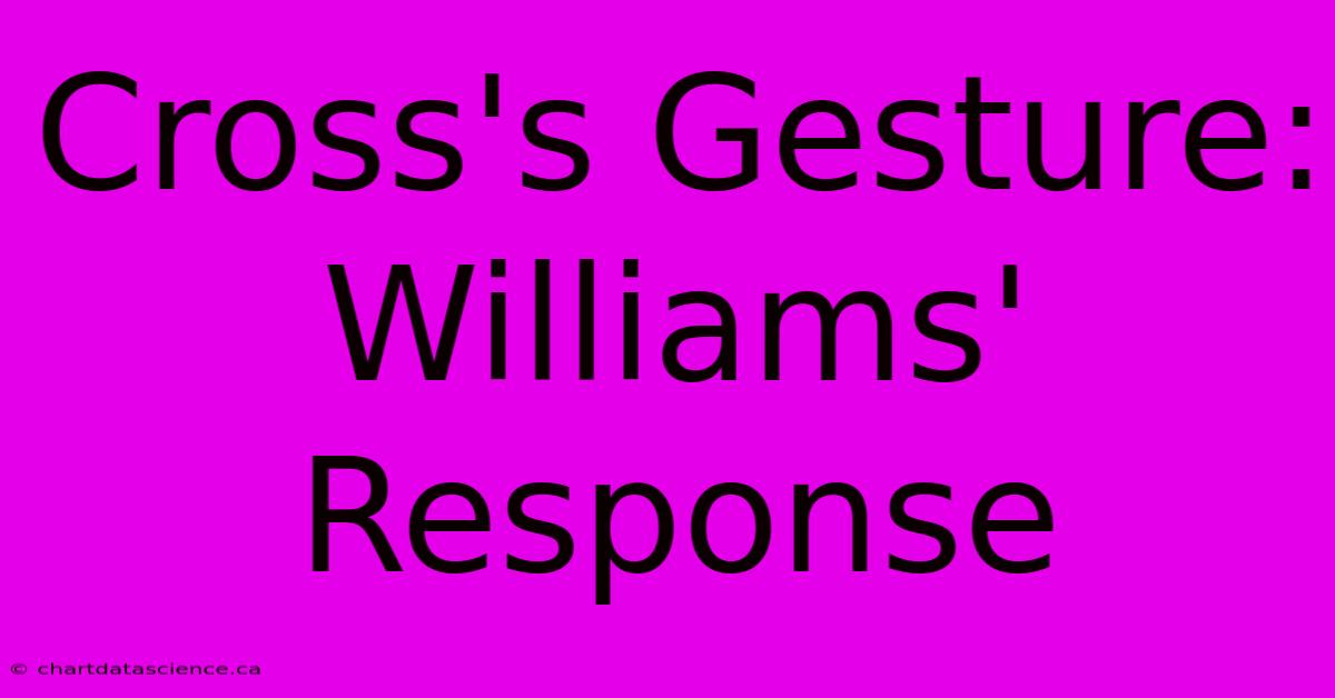 Cross's Gesture: Williams' Response