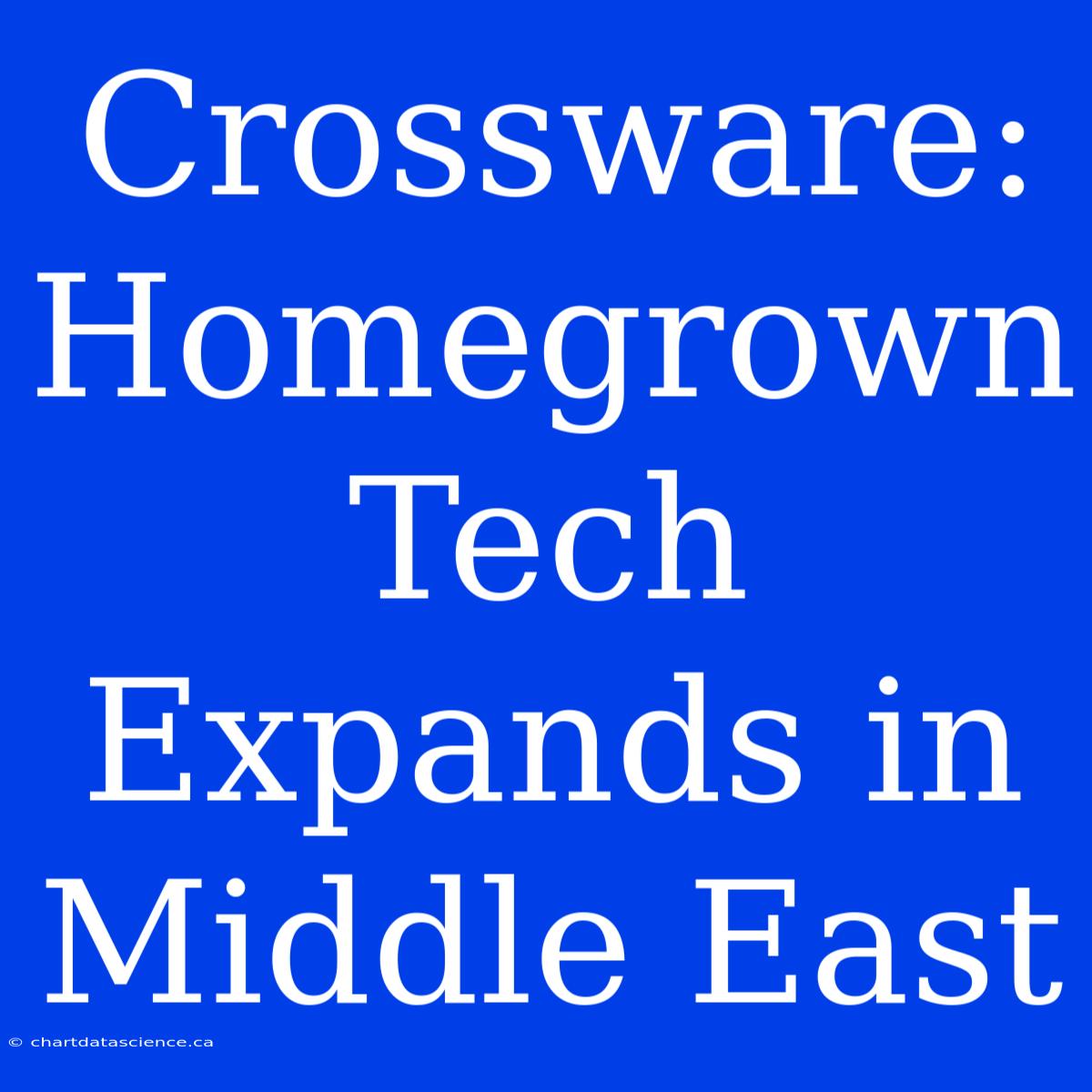 Crossware:  Homegrown Tech Expands In Middle East