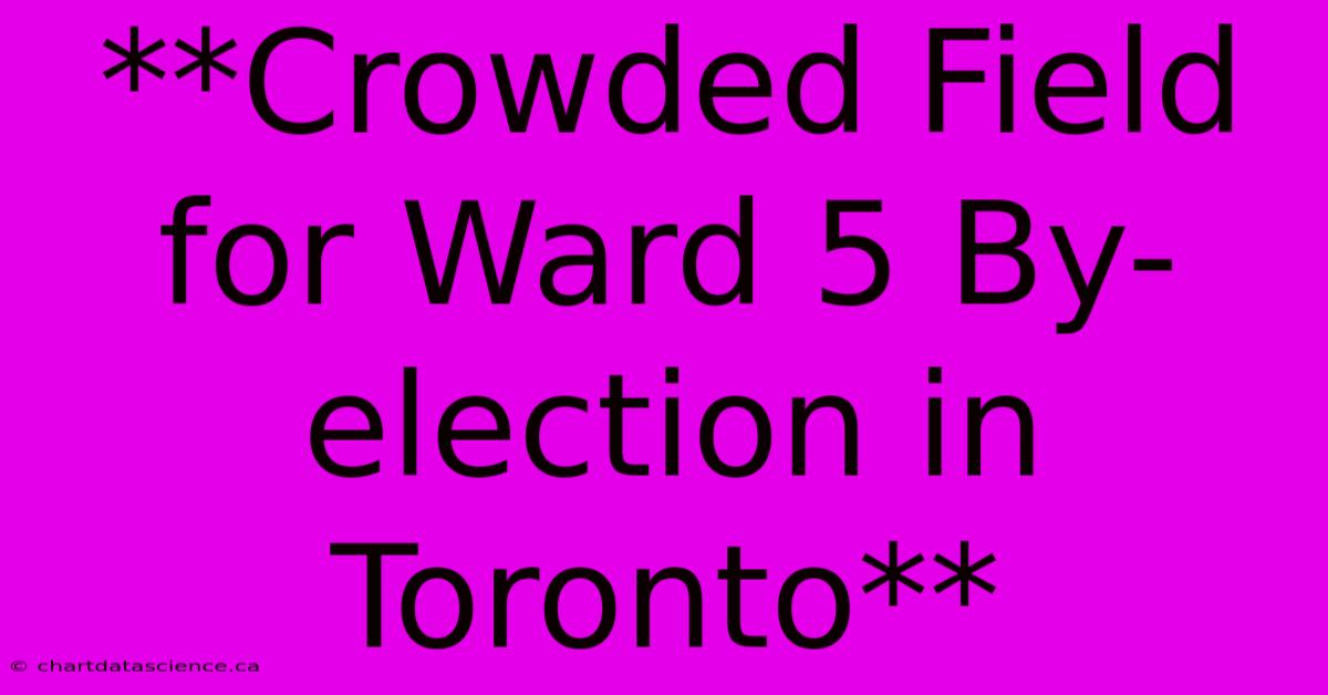 **Crowded Field For Ward 5 By-election In Toronto** 