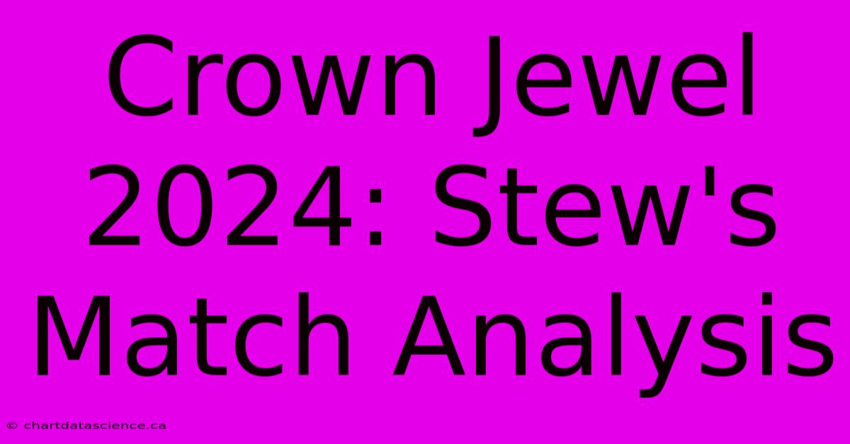 Crown Jewel 2024: Stew's Match Analysis