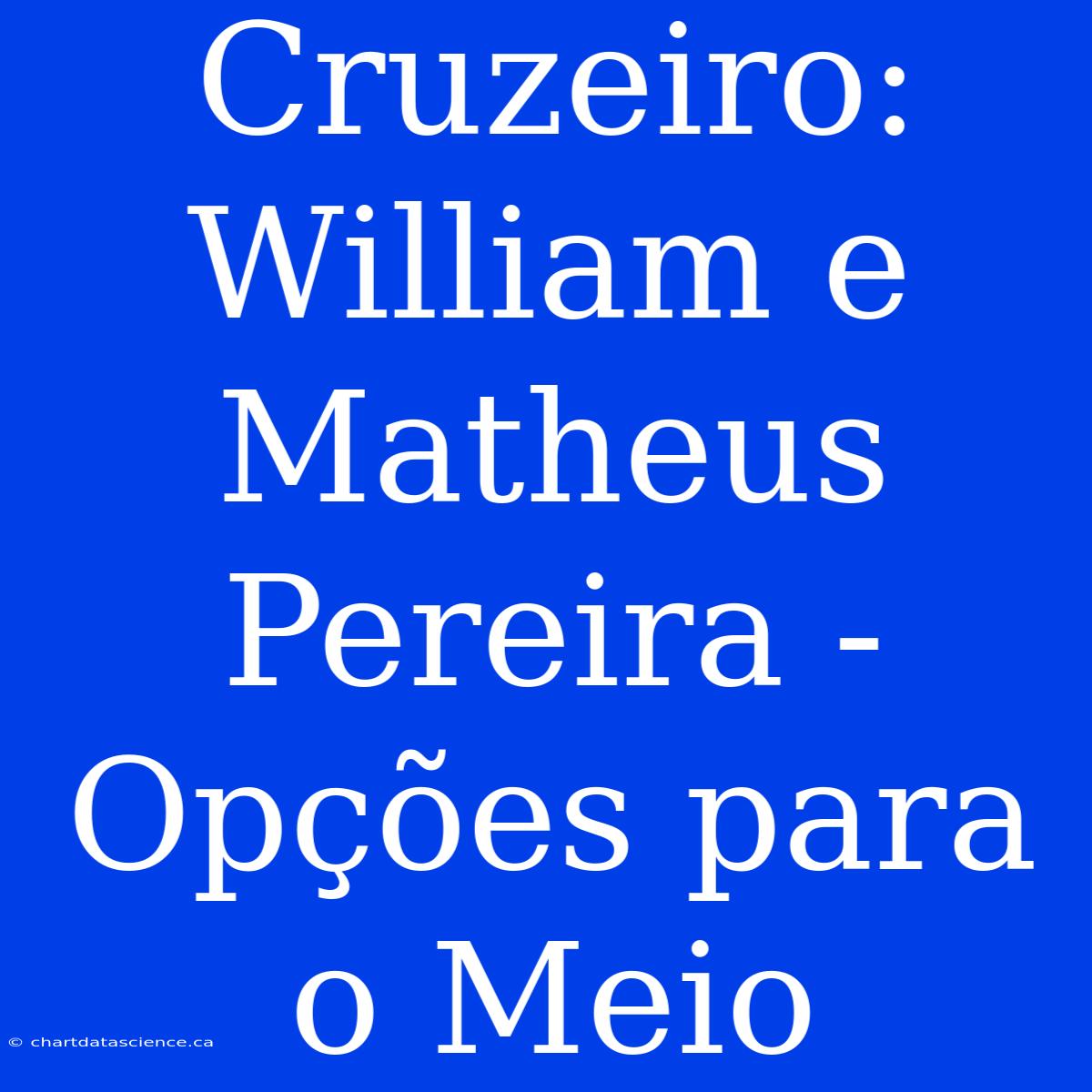 Cruzeiro:  William E Matheus Pereira -  Opções Para O Meio