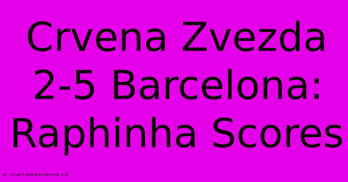 Crvena Zvezda 2-5 Barcelona: Raphinha Scores