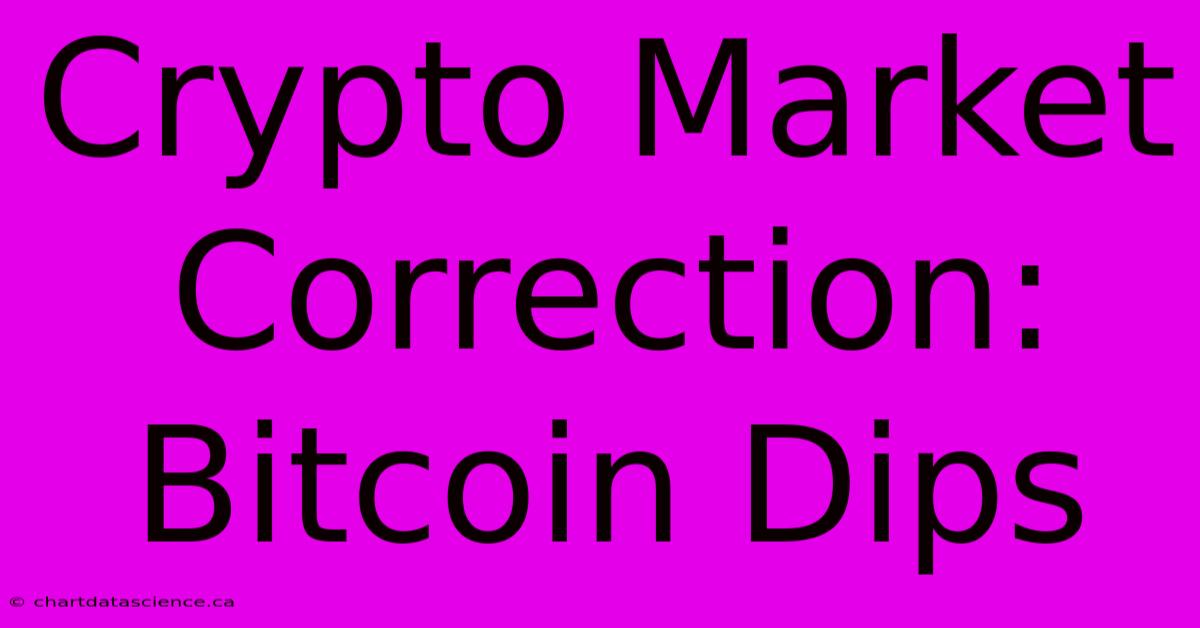 Crypto Market Correction: Bitcoin Dips