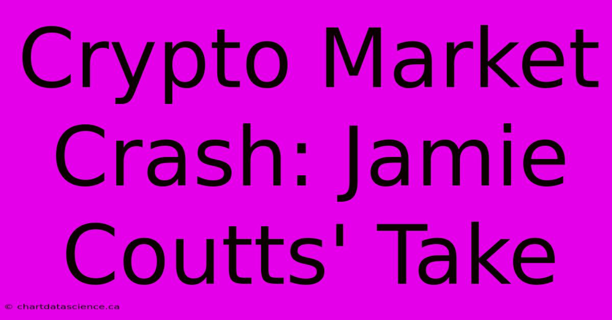 Crypto Market Crash: Jamie Coutts' Take