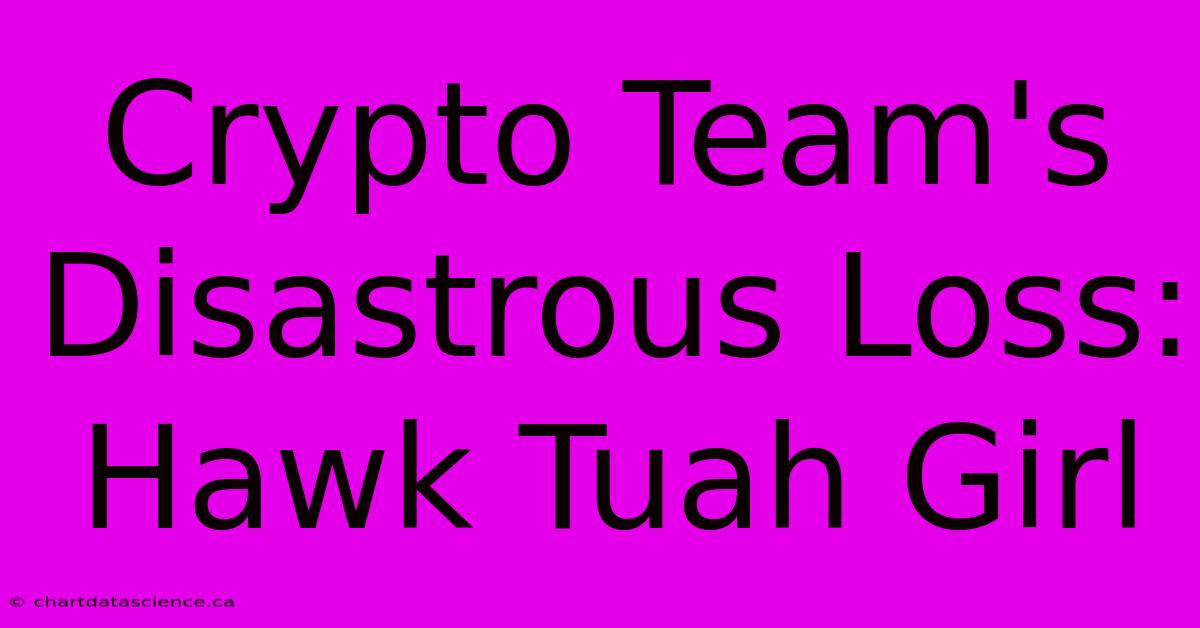 Crypto Team's Disastrous Loss: Hawk Tuah Girl