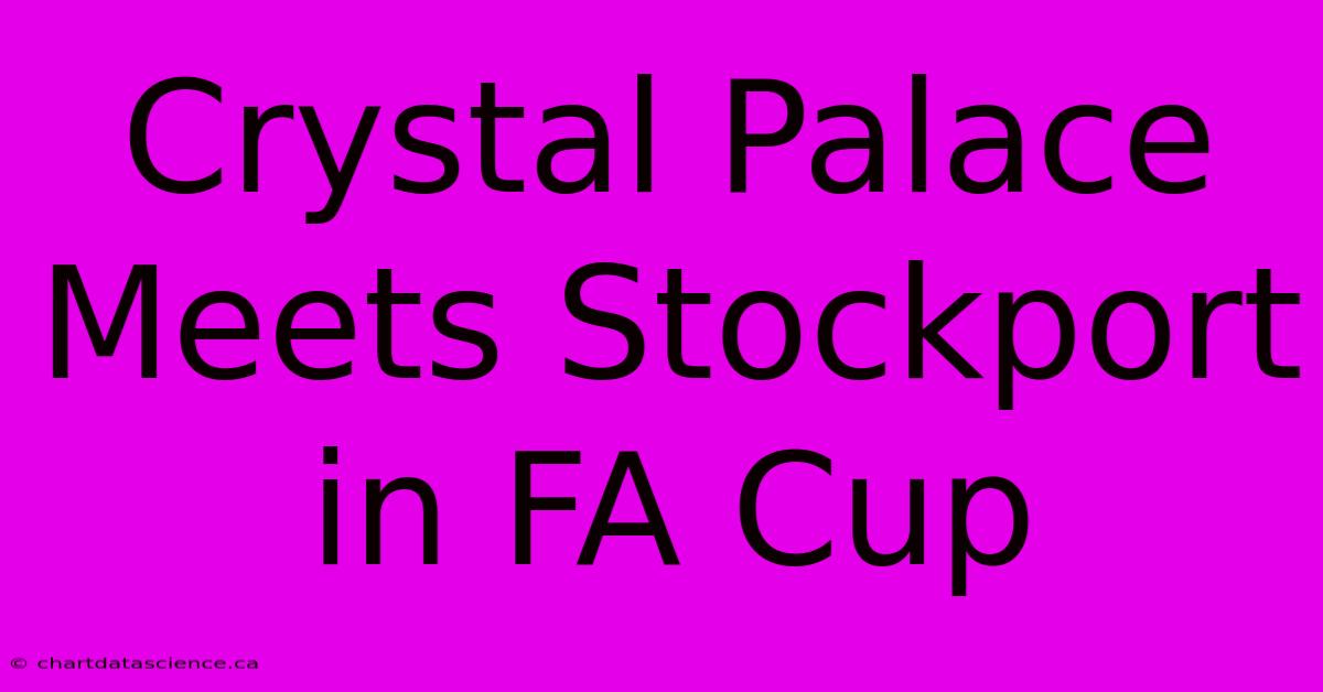 Crystal Palace Meets Stockport In FA Cup