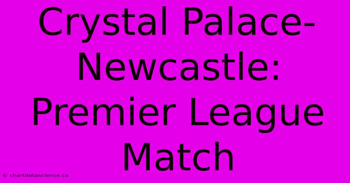 Crystal Palace-Newcastle: Premier League Match