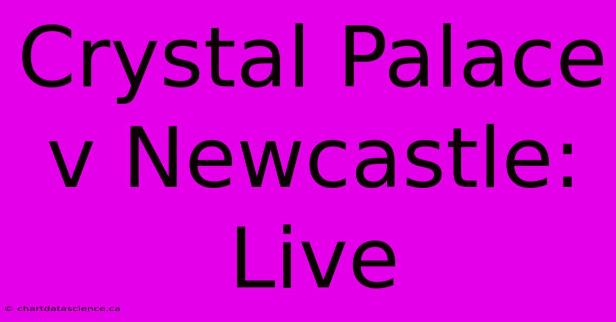 Crystal Palace V Newcastle: Live