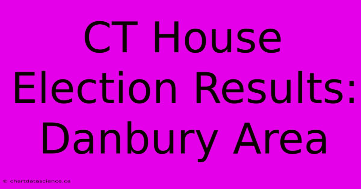 CT House Election Results: Danbury Area