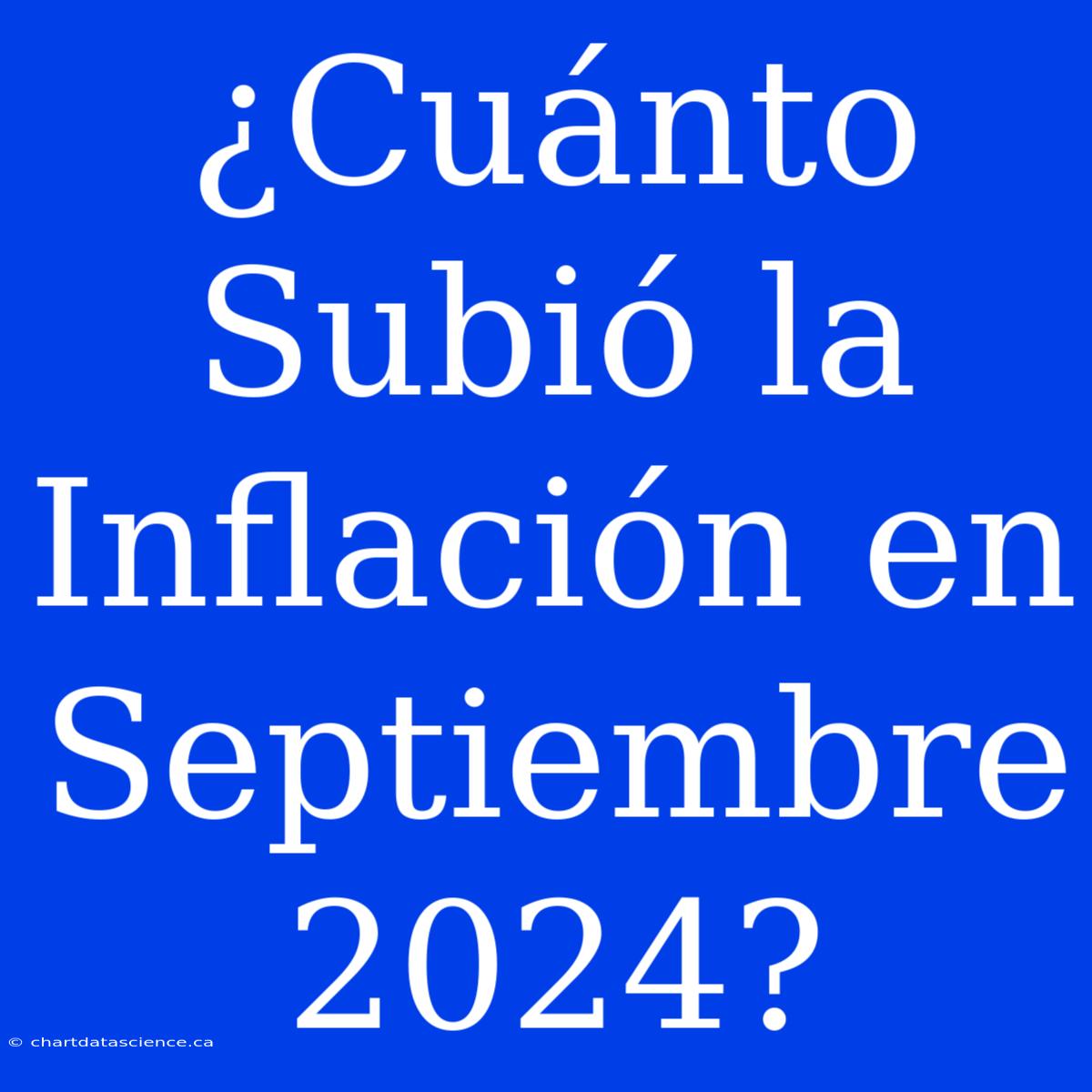 ¿Cuánto Subió La Inflación En Septiembre 2024?