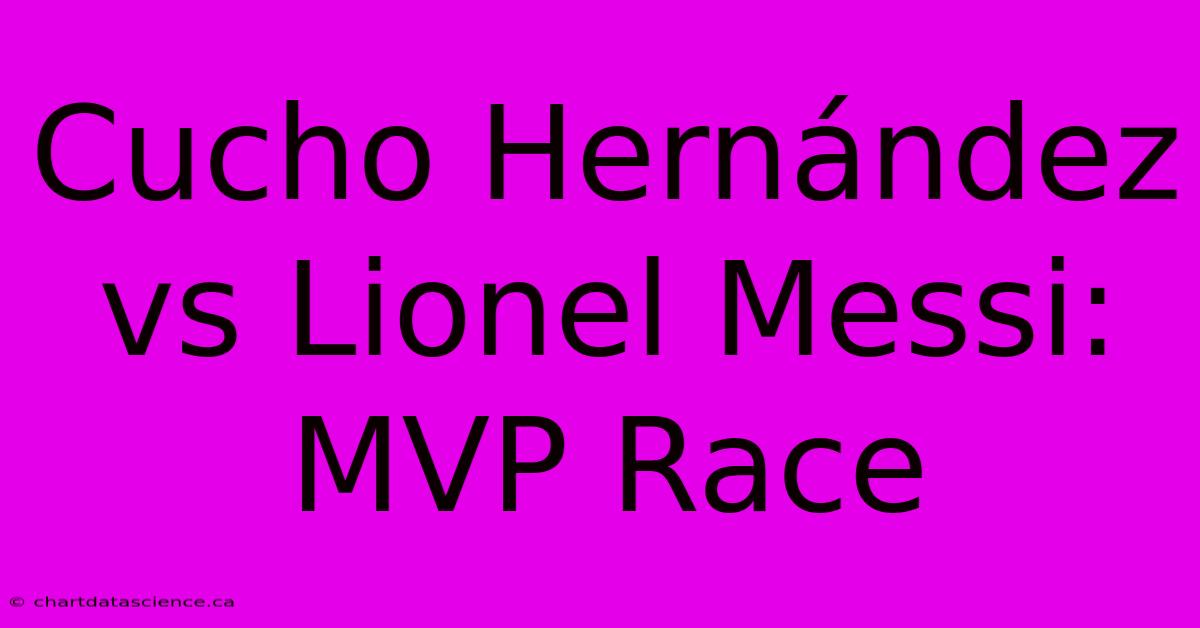 Cucho Hernández Vs Lionel Messi: MVP Race