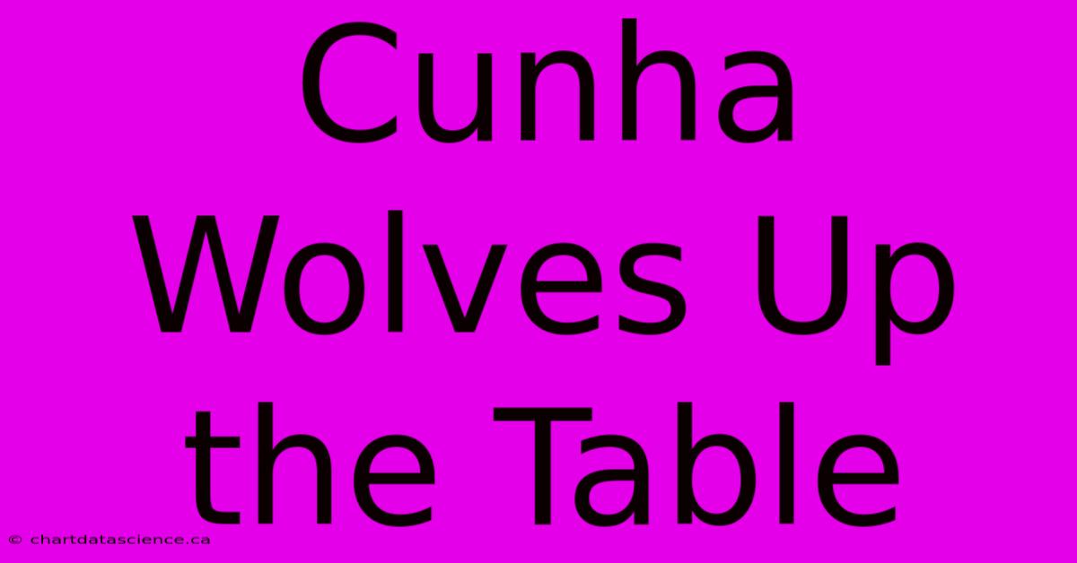 Cunha Wolves Up The Table