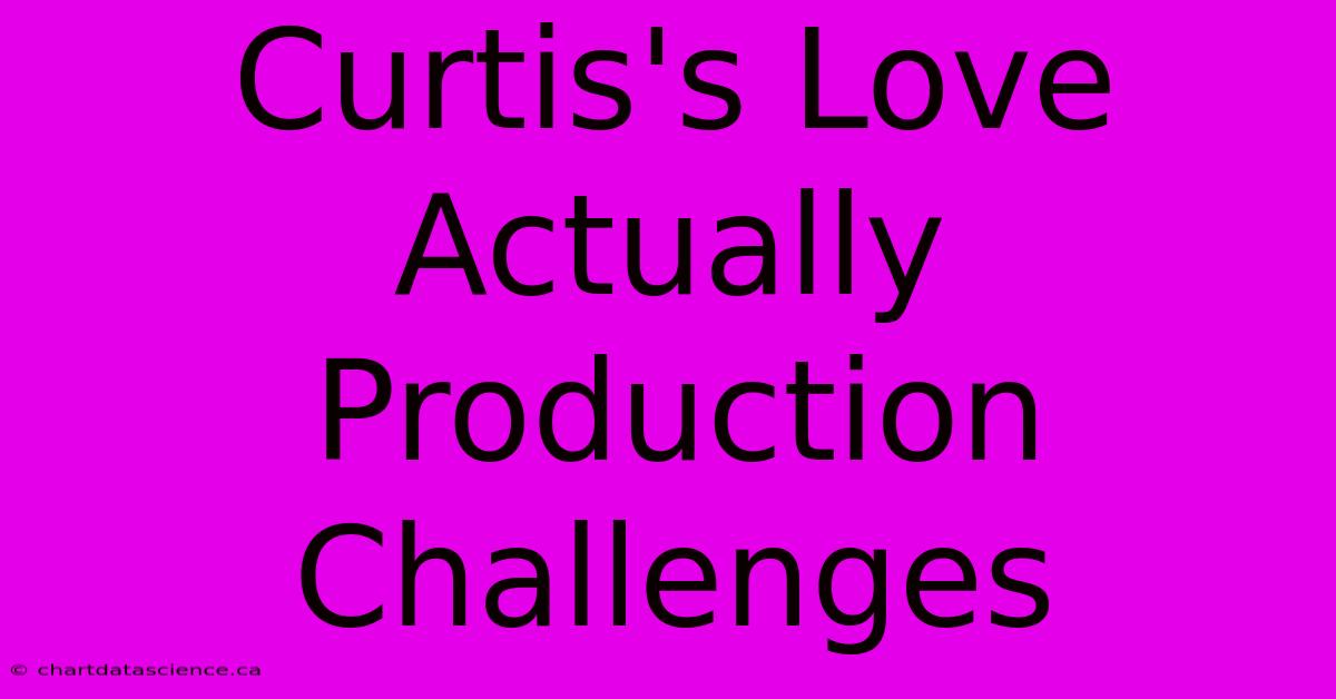 Curtis's Love Actually Production Challenges