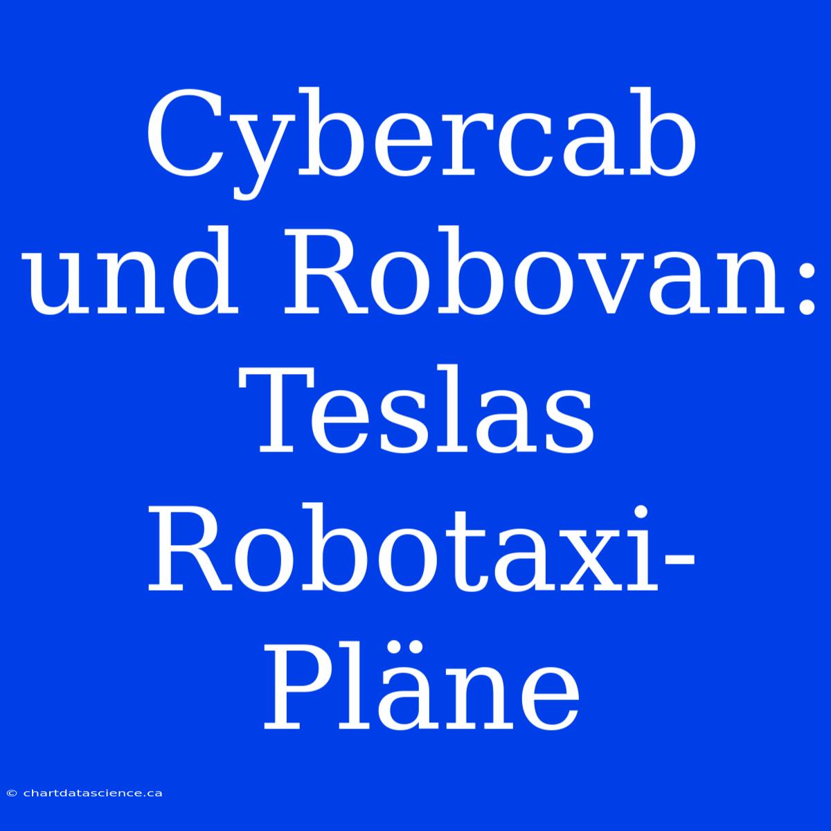 Cybercab Und Robovan: Teslas Robotaxi-Pläne