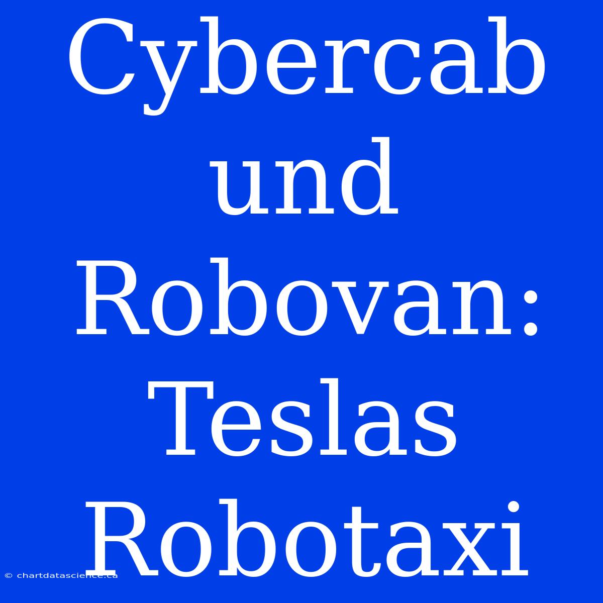 Cybercab Und Robovan: Teslas Robotaxi